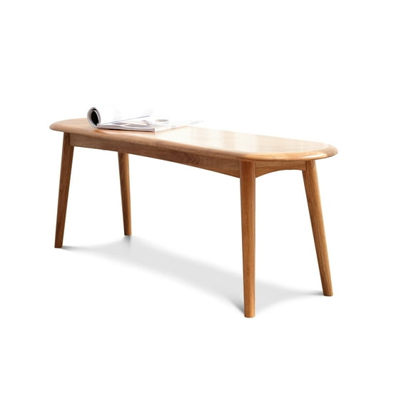 Dining Room Oak Bench - Half-round Design, Build, Accommodates Multiple Users Versatile For Home Comfortable Seating, Fits Settings