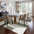 thumbnail image 1 of Dining Room Rugs for Under Table - 7x9 Mid Century Modern Rug for Living Room Low Pile Thin Carpet for Bedroom Office - Geometric Minimalist Design for Young Families (Beige/Olive Green/Gray, 7x9), 1 of 13