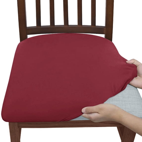 Dining Room Seat Covers Chair Seat Slipcovers | Removable Washable, Anti-Dust, Polyester Chair Covers for Kitchen, Dining Room