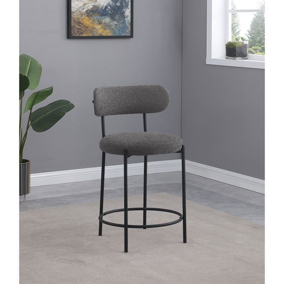 Dining Room Seating Concord Grey Boucle Upholstered Counter Chair (Set of 2),Kitchen Dining Chairs