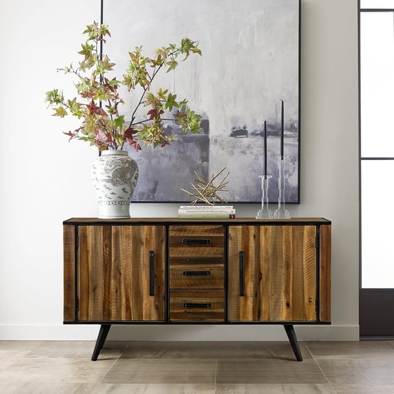 Dining Room Server, Cusco Acacia Rustic Buffet Cabinet, Brown Sideboard For Dining Room,Wood+Metal Buffet For Dining Room, Furniture, Dining Furniture, Servers, Sideboards & Buffets Cusco Acacia Rust