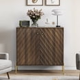 thumbnail image 1 of Dining Room Server Sideboard buffet with storage, Mid-century modern style storage cabinets, Walnut sideboard for living room, Dining room, Entryway, Hallway, Kitchen,Sideboard For Dining Room, 1 of 9