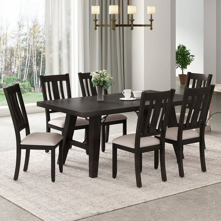 7 piece solid wood dining set online