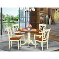 thumbnail image 1 of DLCL5-BMK-W 5PC Round 42 inch Table and 4 Double X back Chairs, 1 of 6