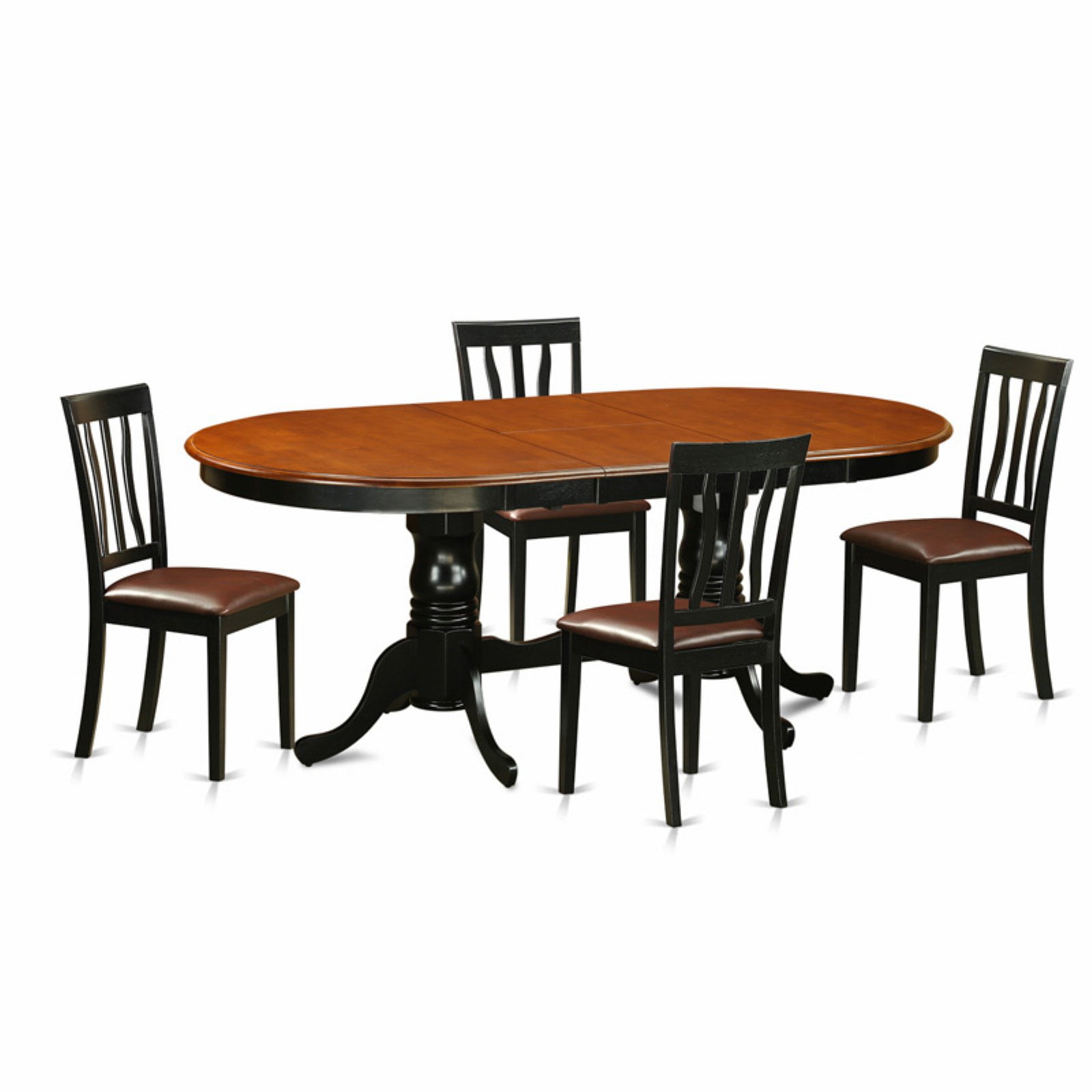 Dining Room SetDining Table With Wood Dining ChairsFinishBlack