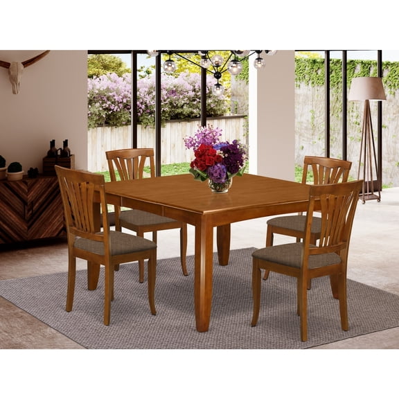 Dining Room Set - Table and Chairs - Eclectic Elegance - 54 Inch Square Table - 4 chairs
