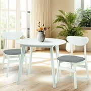 SK New Interiors 3-Piece Dining Room Set, White