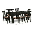 thumbnail image 1 of Dining Room Set with One Logan Table & 8 Microfiber Upholstery Chairs, Luxurious Black - 9 Piece, 1 of 1