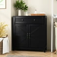 thumbnail image 1 of Dining Room Sideboard Cabinet With Adjustable Shelf And Drawer, Black Style Accent Drawer In, 1 of 4