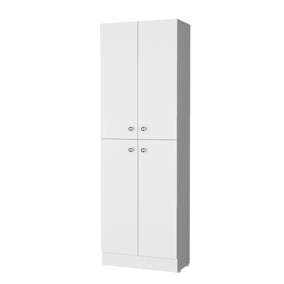Dining Room Sideboards, White Pantry Cabinet with 4 Doors and 5 Hidden Shelves, White Wooden Sideboards,Wood Wooden Servers, Furniture Dining Furniture Servers, Sideboards & Buffets