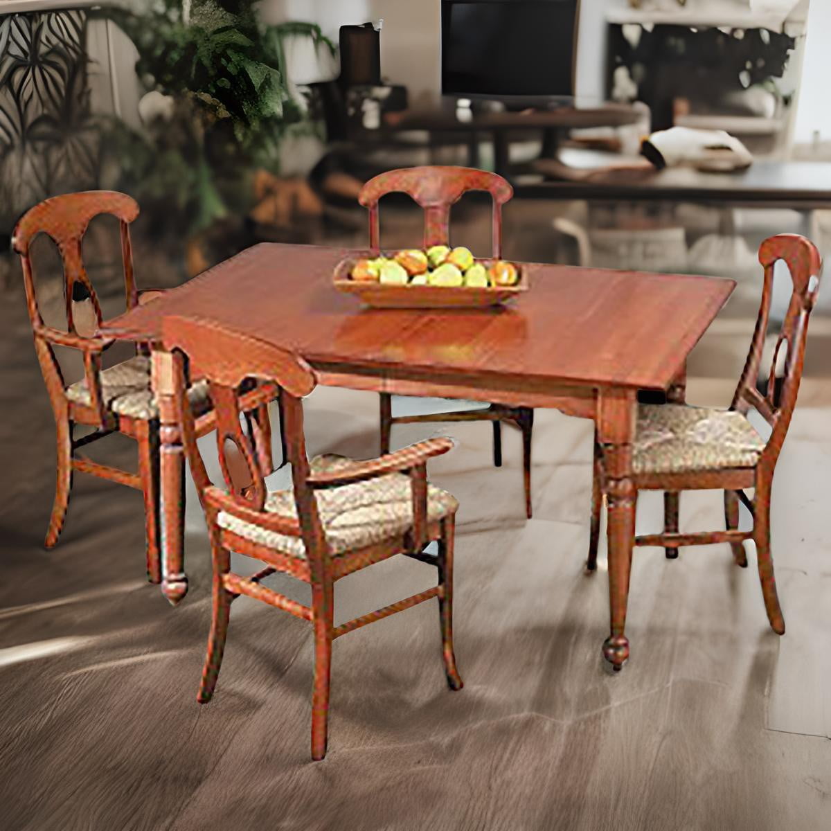 Dining Room Table Set Autumn Stain Hardwood Birch Table 56 in. x 38 in. Renovators Supply