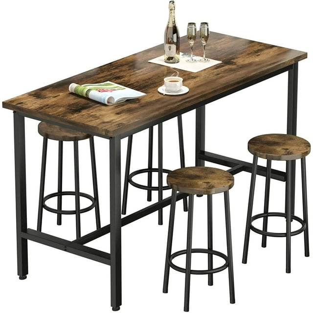 Dining Room Table Set, Bar Dining Table Set for 4, Industrial Kitchen