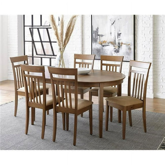 Dining Room Upholstered Dining Chair, Coffee Brown - Set of 2