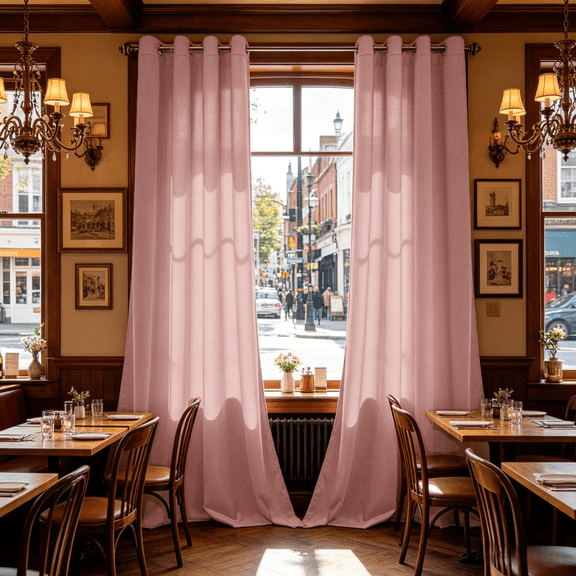Dining Room Velvet Curtains 2 Panels, 8 Metal Grommet Top Drapes, Pet Friendly & Eco-Friendly, All Room Universal, 14 Colors, 52"x84"/52"x96"/52"x108" Inch