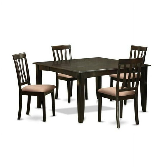Dining Set - Table with Leaf & 4 Chairs - 5 Piece