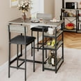 thumbnail image 1 of Dining Set for 2 or 4, Kitchen Table and Chairs for 2 with PU Cushion Chairs, 3/5 Piece Kitchen Table Set for Small Spaces, Apartment, Bar, 1 of 9
