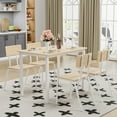 thumbnail image 1 of Dining Set for 4, SESSLIFE Wood Kitchen Table Set with 4 Chairs, Natural Color, TE2290, 1 of 9