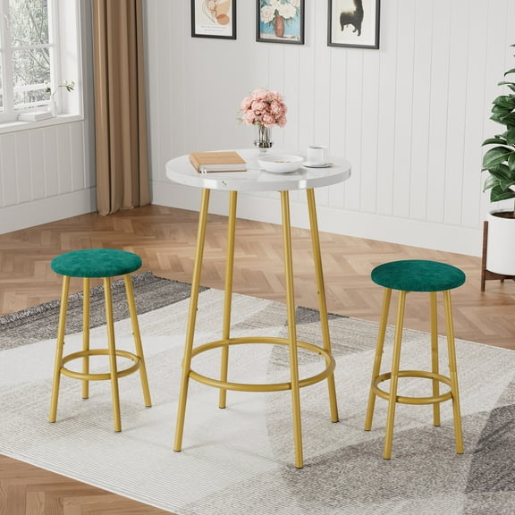 Dining Sets 3-Piece Bar Table Set with 2 Bar Stools – Modern Pub Table,Kitchen Sets
