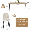 thumbnail image 1 of Dining Sets 63-inch Farmhouse Industrial Dining Table Set with 4 Beige Dining Chairs, Rust-Resistant Iron Legs, Rectangular Kitchen Table for Dining Room & Patio(4 Chairs),Kitchen Sets, 1 of 14