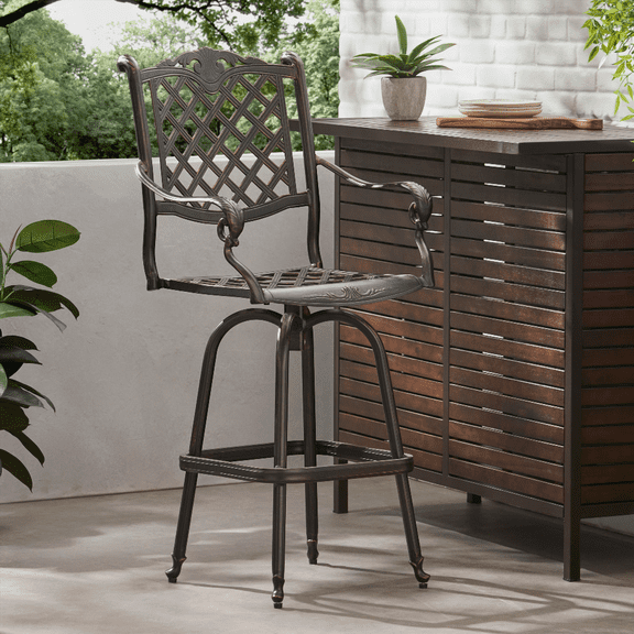 Dining Sets - Cast Aluminum for Small Spaces with Swivel Function and Weather Resistance