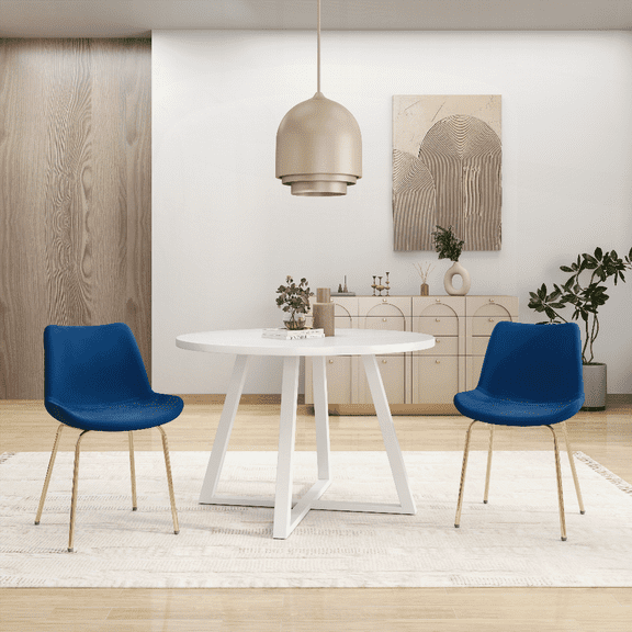 [Dining Sets - Rubberwood & MDF - Small Space - Living Room - White - 3-Piece Set]