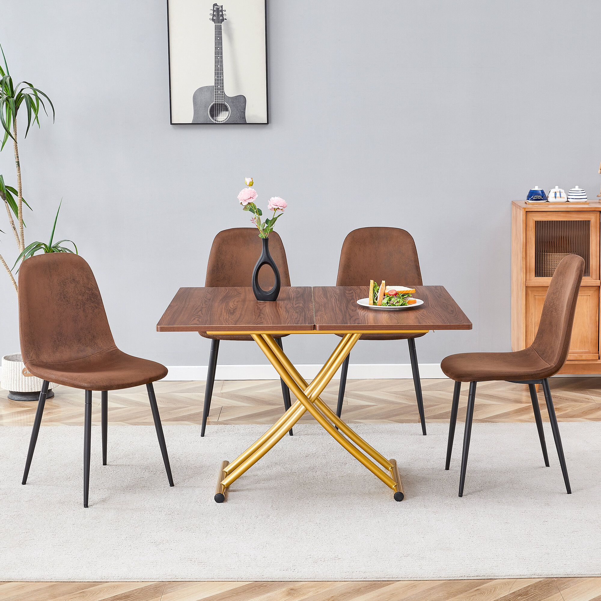 Dining Sets Table and chair set.Modern Minimalist Multifunctional ...