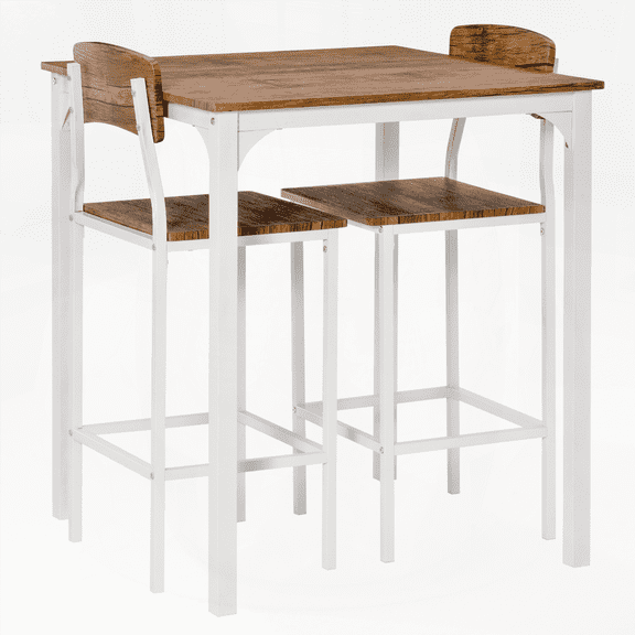 Dining Sets for Small Spaces - Industrial Style with White Table & Chairs