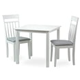 thumbnail image 1 of Dining Square Kitchen Table Contemporary Design Solid Wooden in White Finish, 1 of 6