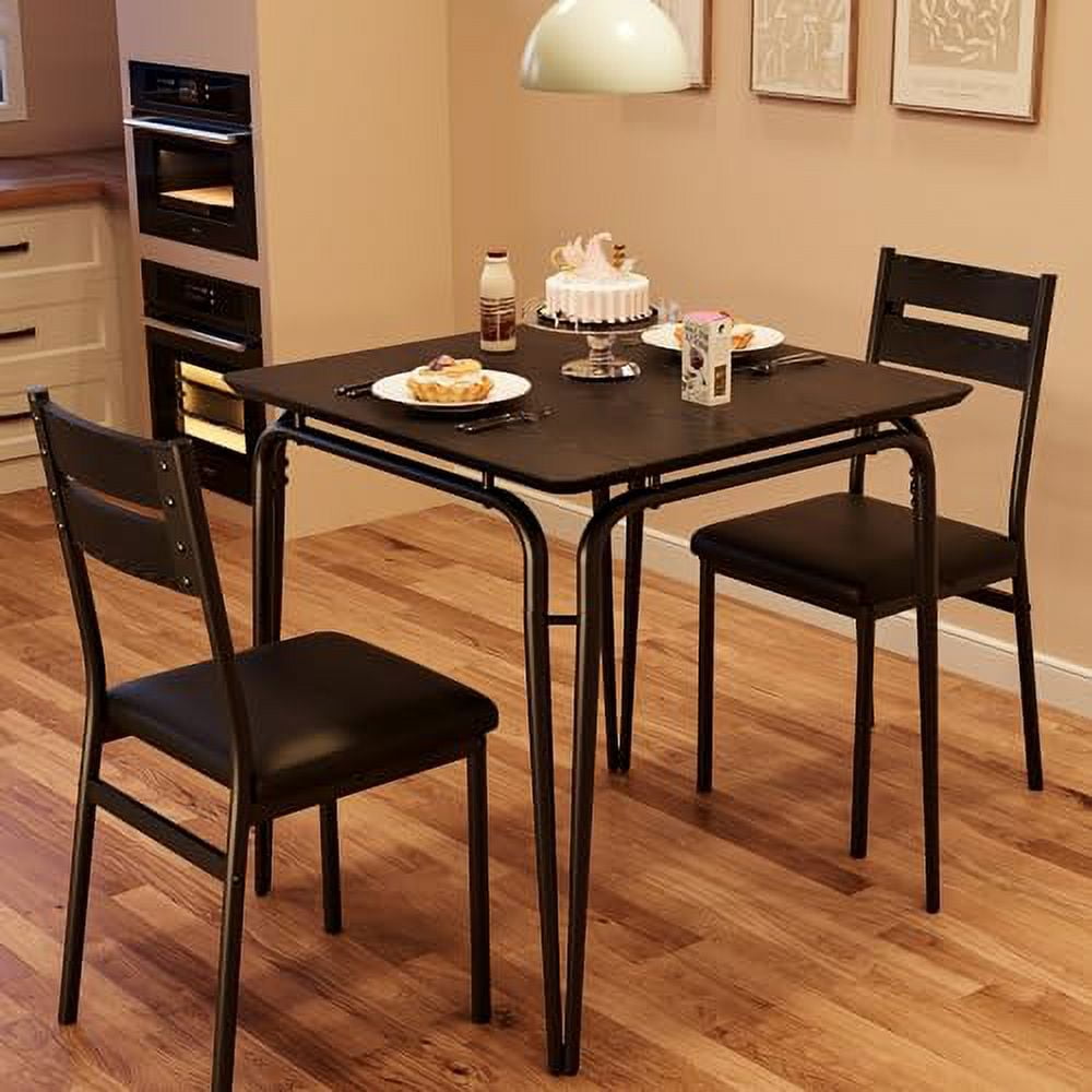 Round Dining Table Set for 2 Modern Kitchen Table Chairs Set of 2 Small 3 Piece Dining Room Table Set with 2 Upholstered Chairs Furniture Set Dinette for Small Place Apartment Walmart