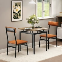 Dining Table for 2, Small Table and Chairs Set of 2, Square Dinette Set for 2, Dinner Table Set, 3 Piece Kitchen & Dining Room Sets for Small Space, Apartment