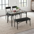 thumbnail image 1 of Dining Table for 4,Kitchen Dinner Table with Upholstered Bench,Kitchen Table and Chairs for 4,Farmhouse Wooden Eating Table for Home Dining Room Small Space, 1 of 9
