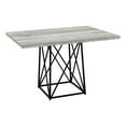 thumbnail image 1 of Dining Table 48" Rectangular Small Kitchen Dining Room Metal Grey Black, 1 of 3