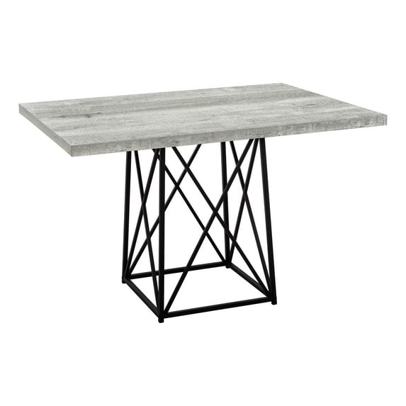 Dining Table 48" Rectangular Small Kitchen Dining Room Metal Grey Black