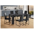 thumbnail image 1 of Dining Table, 60" Rectangular, Kitchen, Dining Room, Black Laminate, Contemporary, Modern, 1 of 9