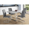 thumbnail image 1 of Dining Table, 60" Rectangular, Kitchen, Dining Room, Grey Laminate, Chrome Metal, Contemporary, Modern, 1 of 8