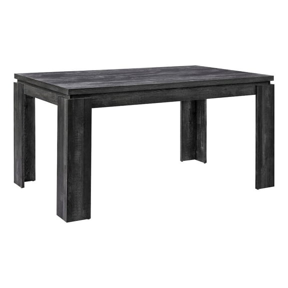 Dining Table 60" Rectangular Kitchen Dining Room Laminate Black