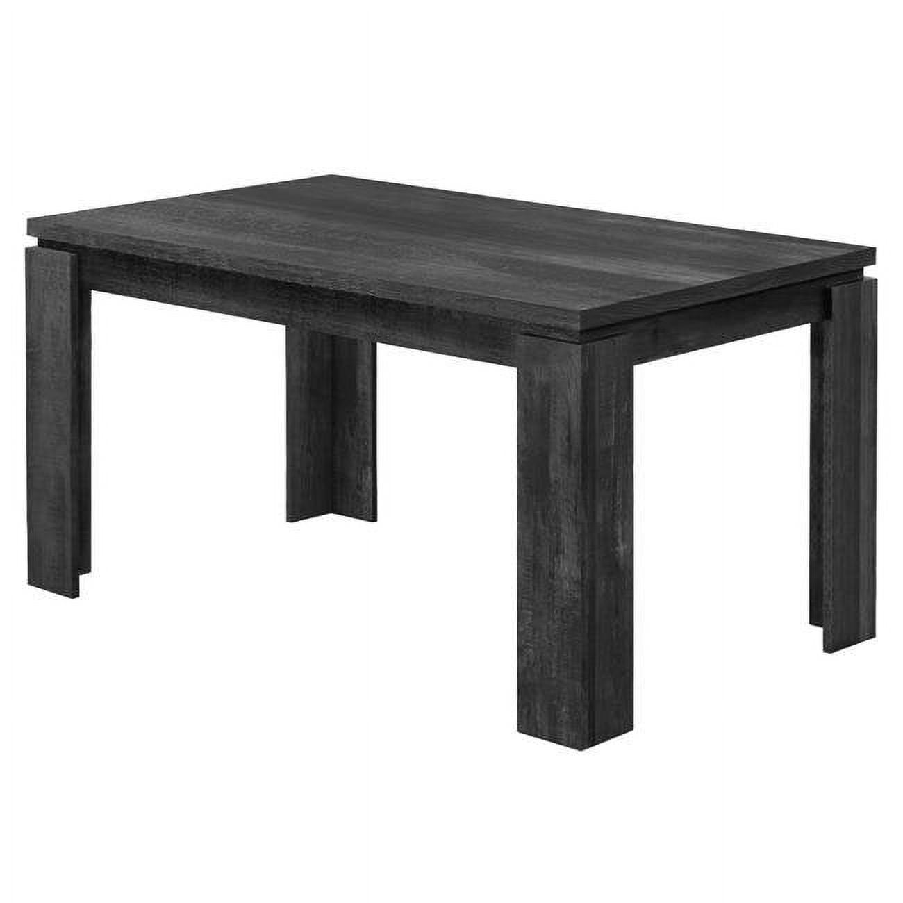 Black Rectangular Reclaimed Wood Dining Table