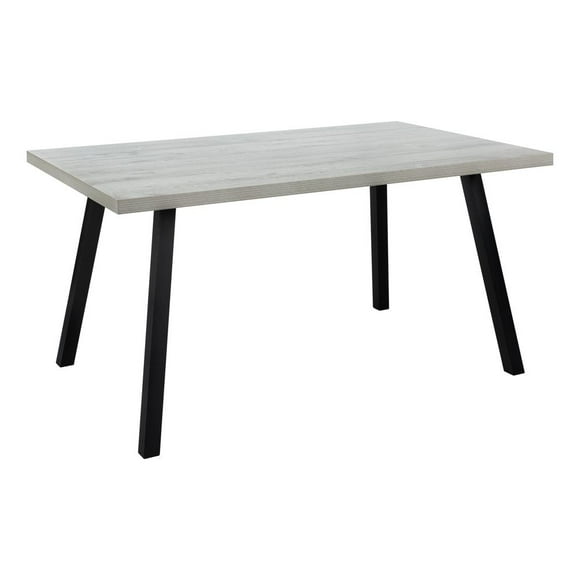 Dining Table 60" Rectangular Kitchen Dining Room Metal Grey Black