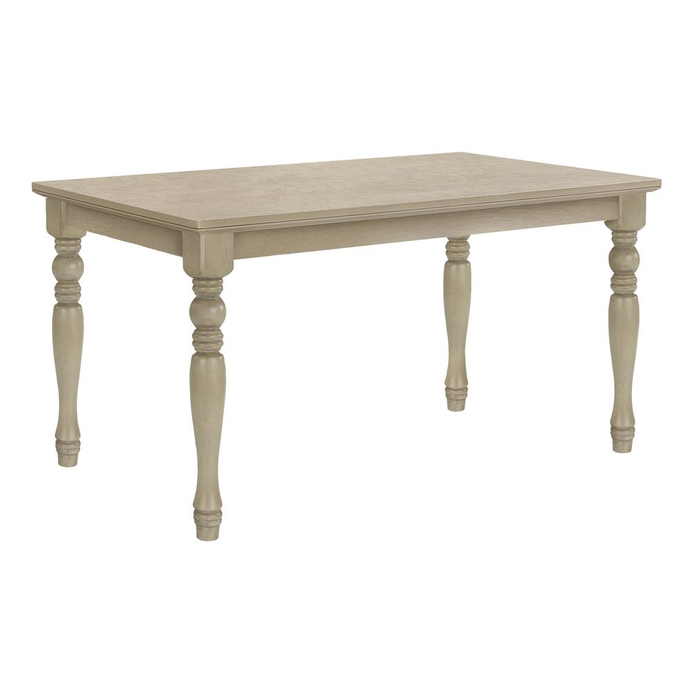 Dining Table - 60" Rectangular - Antique Gray -Veneer Top - Solid Wood ...