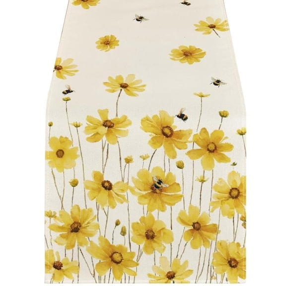 Dining Table Centerpiece Spring Florals Theme Washable Materials
