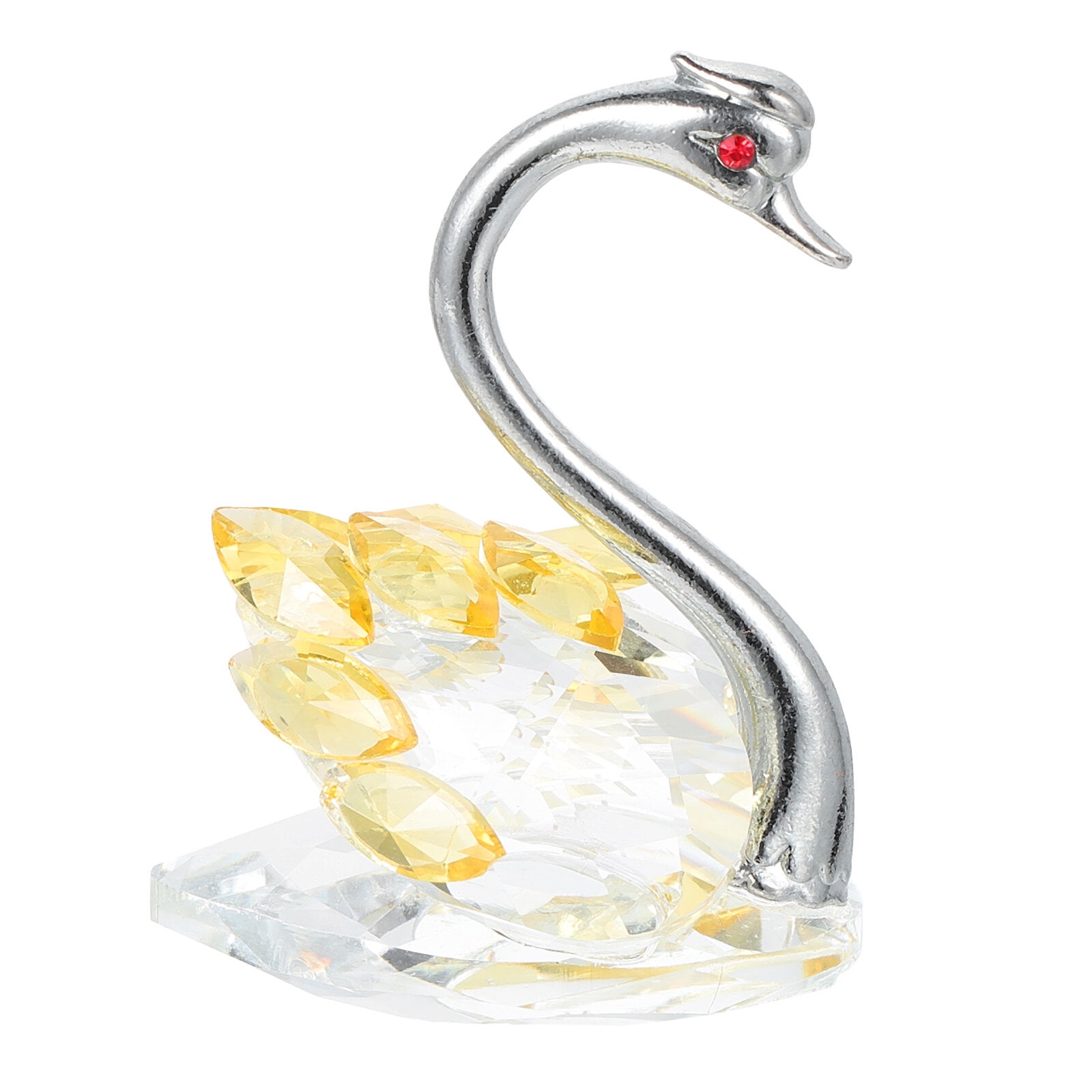 Dining Table Centerpieces Crystal Swan Ornament Tabletop Decor Hand