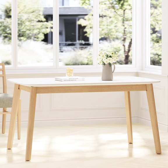 Dining Table | Clean Lines for Modern Lounge | Rubberwood and Faux Wood Construction | Solves High Upkeep Problem