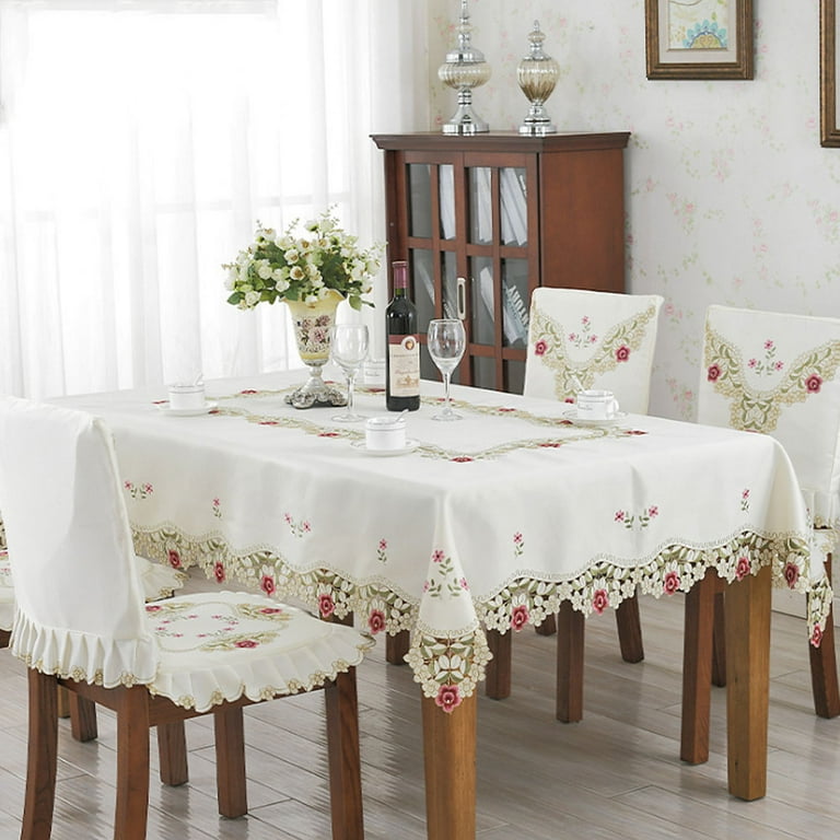 Dining Table Cloth Wrinkle Table Cover Durable For Home Table