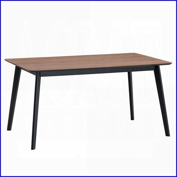 Dining Table | Contemporary Wooden | Walnut & Black Finish | Rectangular