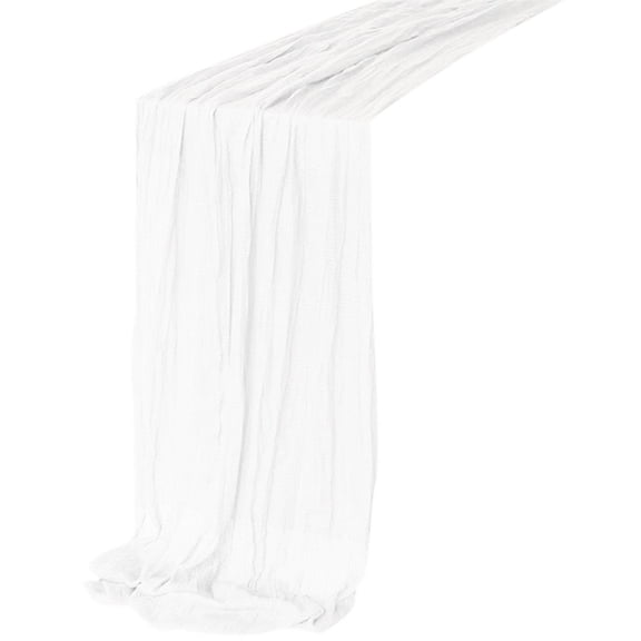 Dining Table Decor, Table Runners, Cheese Cloth Table Runner, Rustic Gauze Boho Chair Sashes For For Baby Shower Decoration Wedding Party Summer Garden Bridal Catering Supplies 35.4"x70.87"