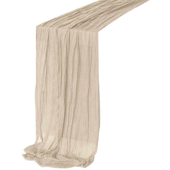 Dining Table Decor, Table Runners, Cheese Cloth Table Runner, Rustic Gauze Boho Chair Sashes For For Baby Shower Decoration Wedding Party Summer Garden Bridal Catering Supplies 35.4"x70.87"
