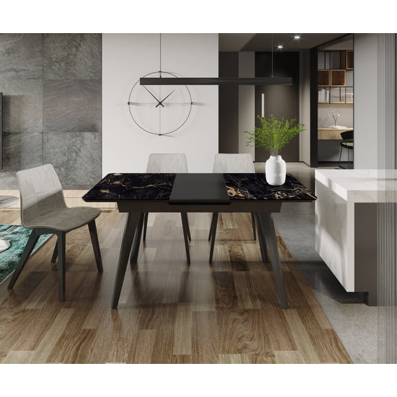 Dining Table GENOA 47(62)x31x29 RICHMOND BLACK