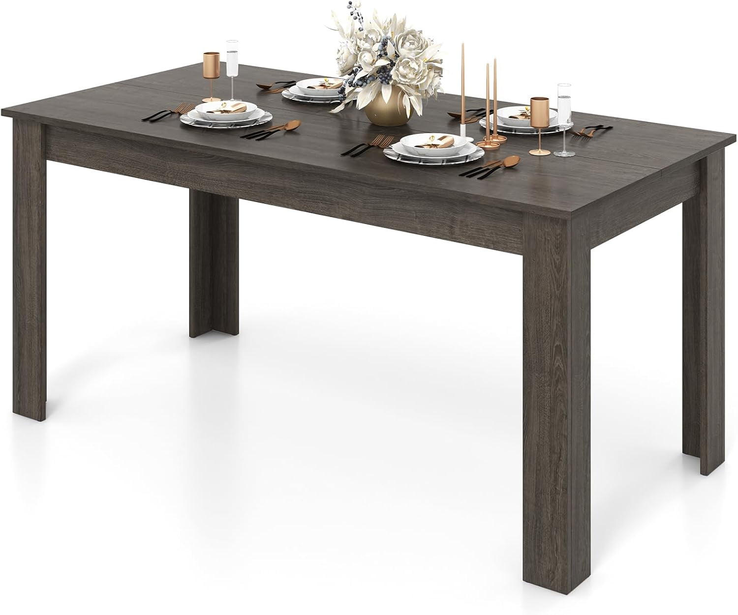 Dining Table Kitchen Table 63" L x 31.5" W x 30" H Large Table