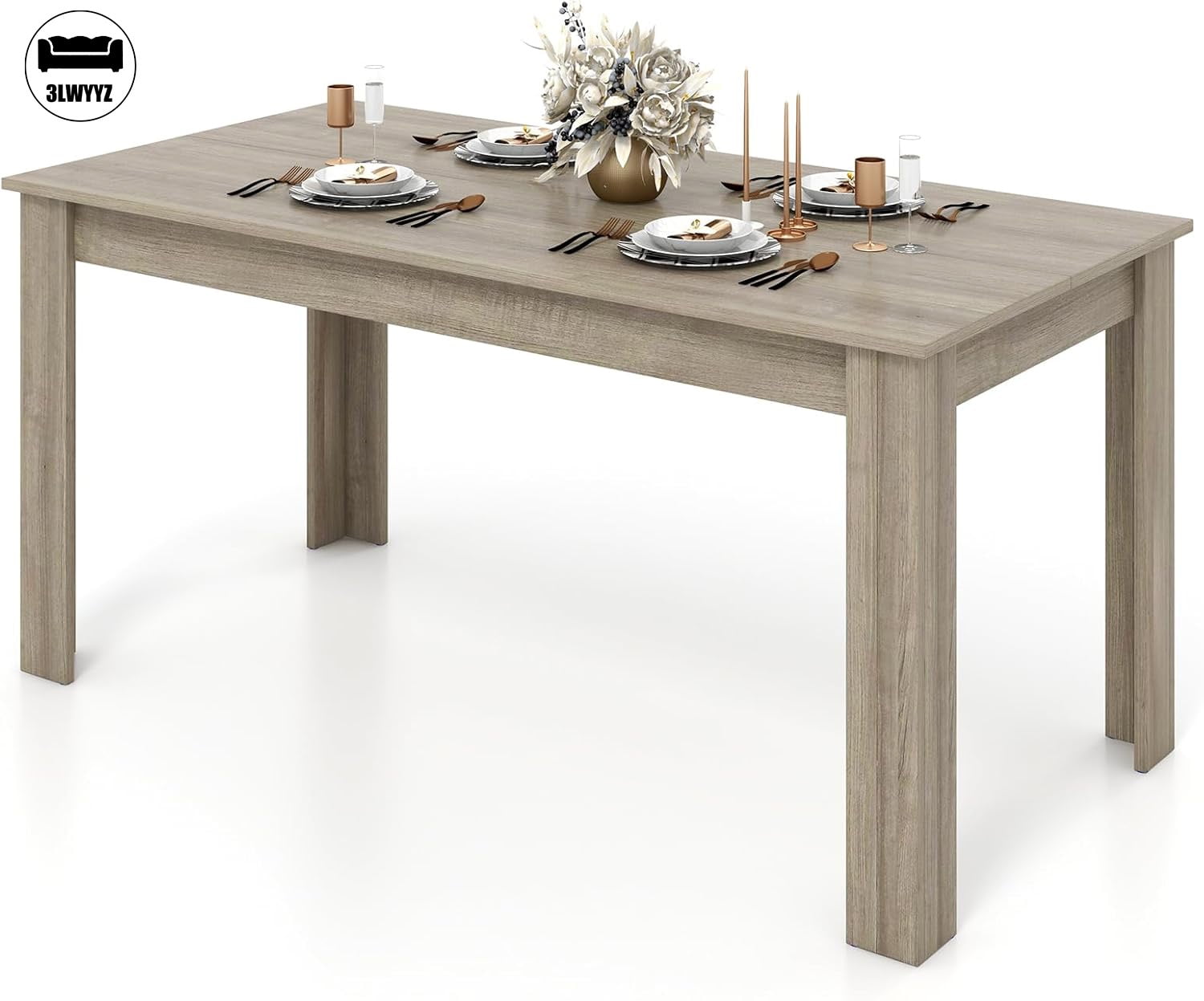 Dining Table, Kitchen Table, Farmhouse Center Table for Living Room