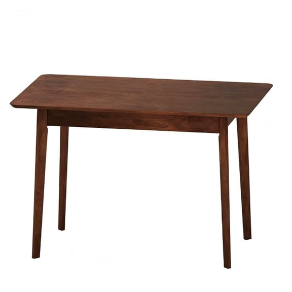Dining Table, Kitchen Table for 4, Walnut Finish - Mid-Century Modern Rectangular Dining Room Table, Space Saving, Easy Clean
